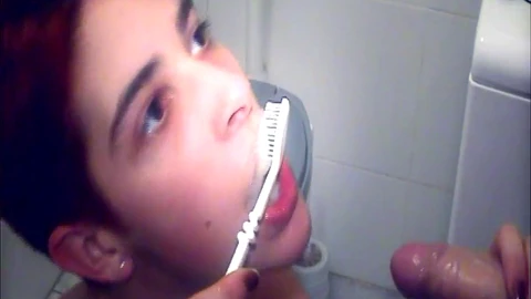 Perfect blowjob, cum in mouth, french girl