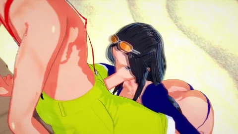 3d, anime porn, nico robin