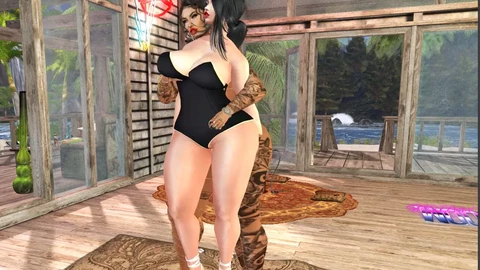 Lesbian, secondlife, oral