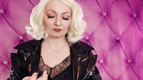 Arya Grander indulges in glove fetish with XS nitrile gloves