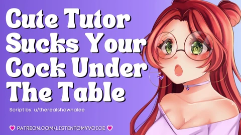 Submissive nerdy schoolgirl assists in your study session using her oral skills [University] [Sensual Sucking Sounds] [Submissive]