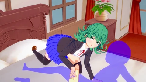 Tatsumaki von One Punch Man gibt einen heißen Handjob ohne Kondom!