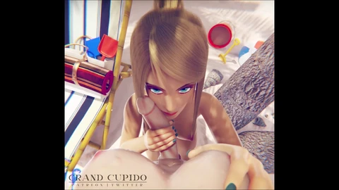 3d animated, futanari, boobs