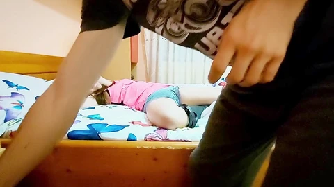 떡치기, 정상위 섹스, 섹시한 갈색 머리