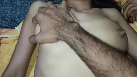 Cum on tits, no one at home, rigid